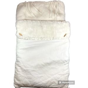 Plush Baby Sleeping Pad Bag Made In France White For 0-12 Months Co-sleep Crib